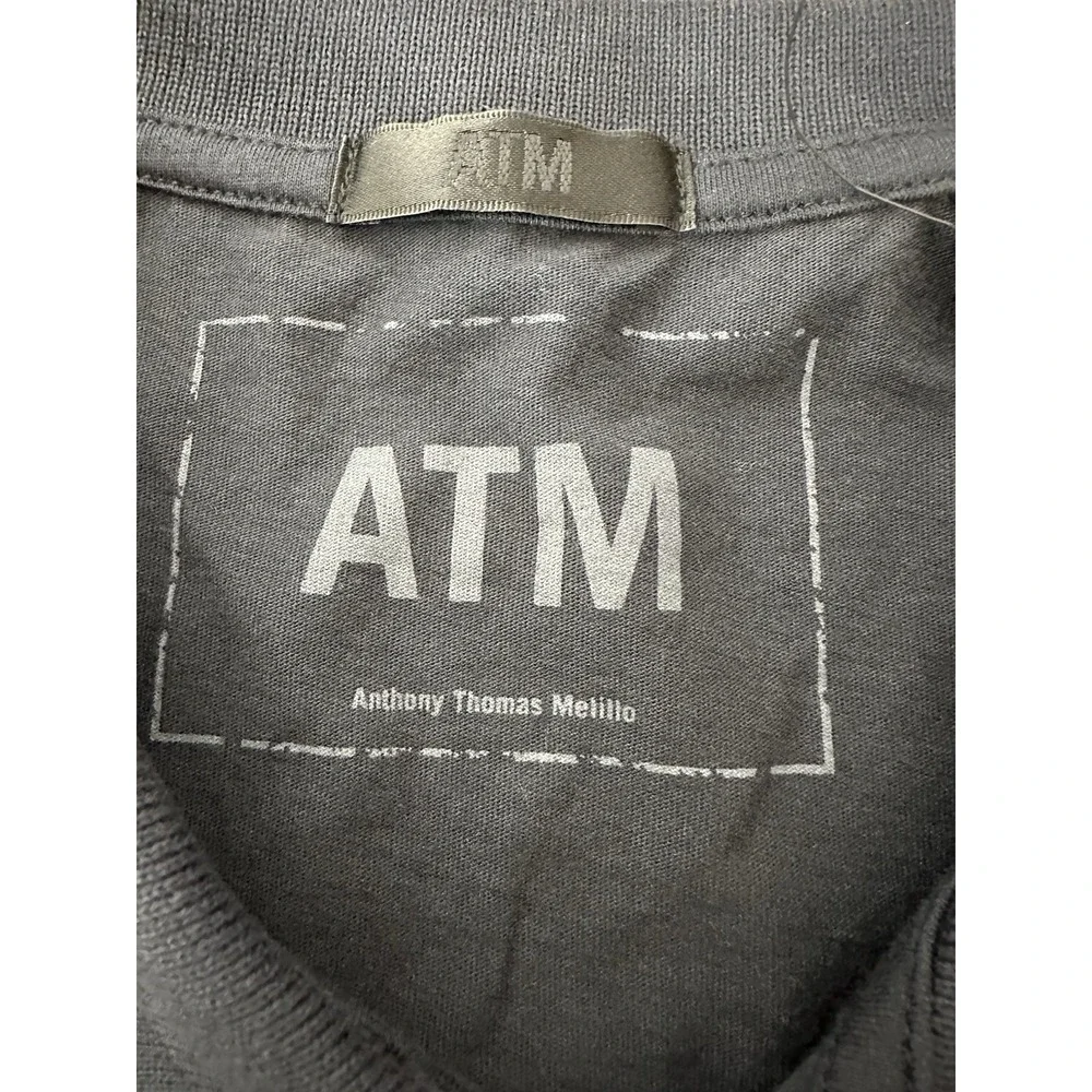 ATM Anthony Thomas Melillo POLO SHIRT Mens‎ small Navy Classic Short Sleeve NWOT